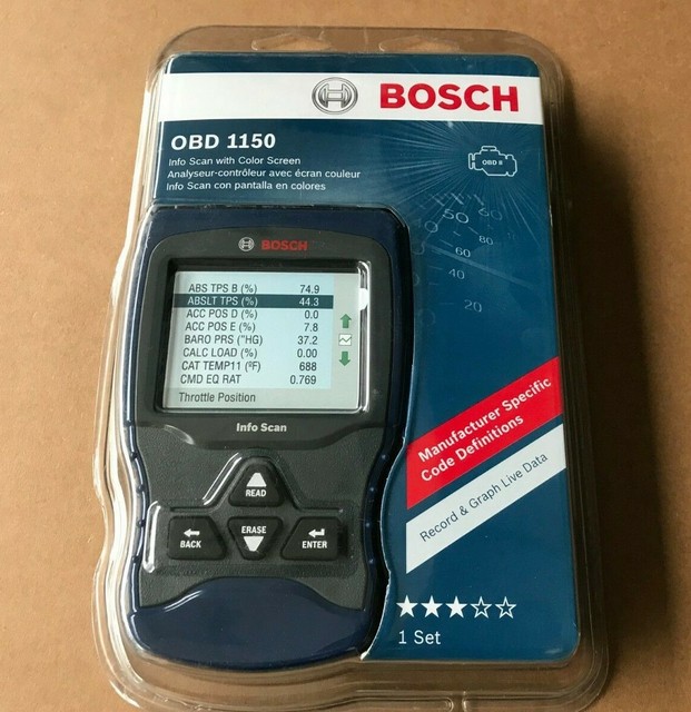 BOSCH OBD II 1150 Info Scan OBD2 CAN Eng Trans ABS Graph & LIVE DATA