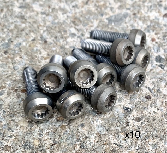 57pc BBS OEM Wheel Split Rim Original Titanium Assembly Bolt M7 X 24mm