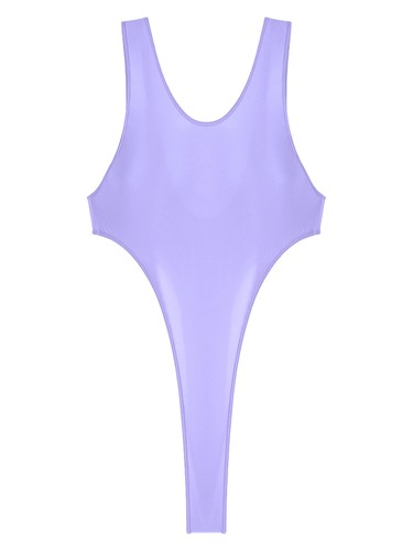 iEFiEL Womens Glossy One Piece Bodysuit Swimsuit High Cut Thong Sports AU - Picture 151 of 230