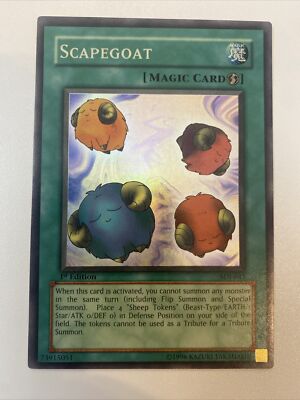 Yugioh Scapegoat SDJ-041 1st Edition Super Rare Vintage Holo LP | eBay