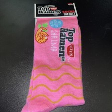 NEW TOP RAMEN Socks Pink Shrimp Men's Size 6-12 Brand New with Tags