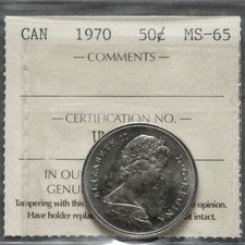 1970 Canada 50c ICCS MS-65