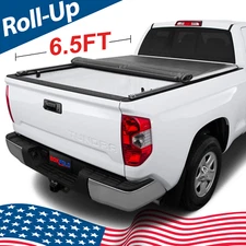 Soft Roll-Up Bed Cover Tonneau Cover for 2007-2021 Toyota Tundra 6.5FT Truck