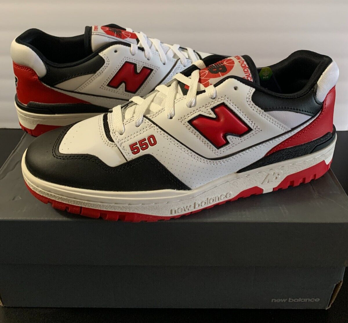 SIZE 11.5 Men's - New Balance BB550 Team Red White Black (BB550HR1)