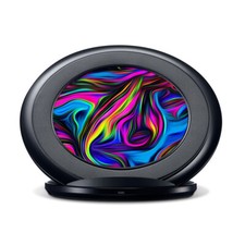 Vinyl Decal Skin for Samsung Fast Charge - Neon Color Swirl Gasses