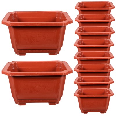 10 Pcs Small Bonsai Pots Flowerpot Practical Balcony