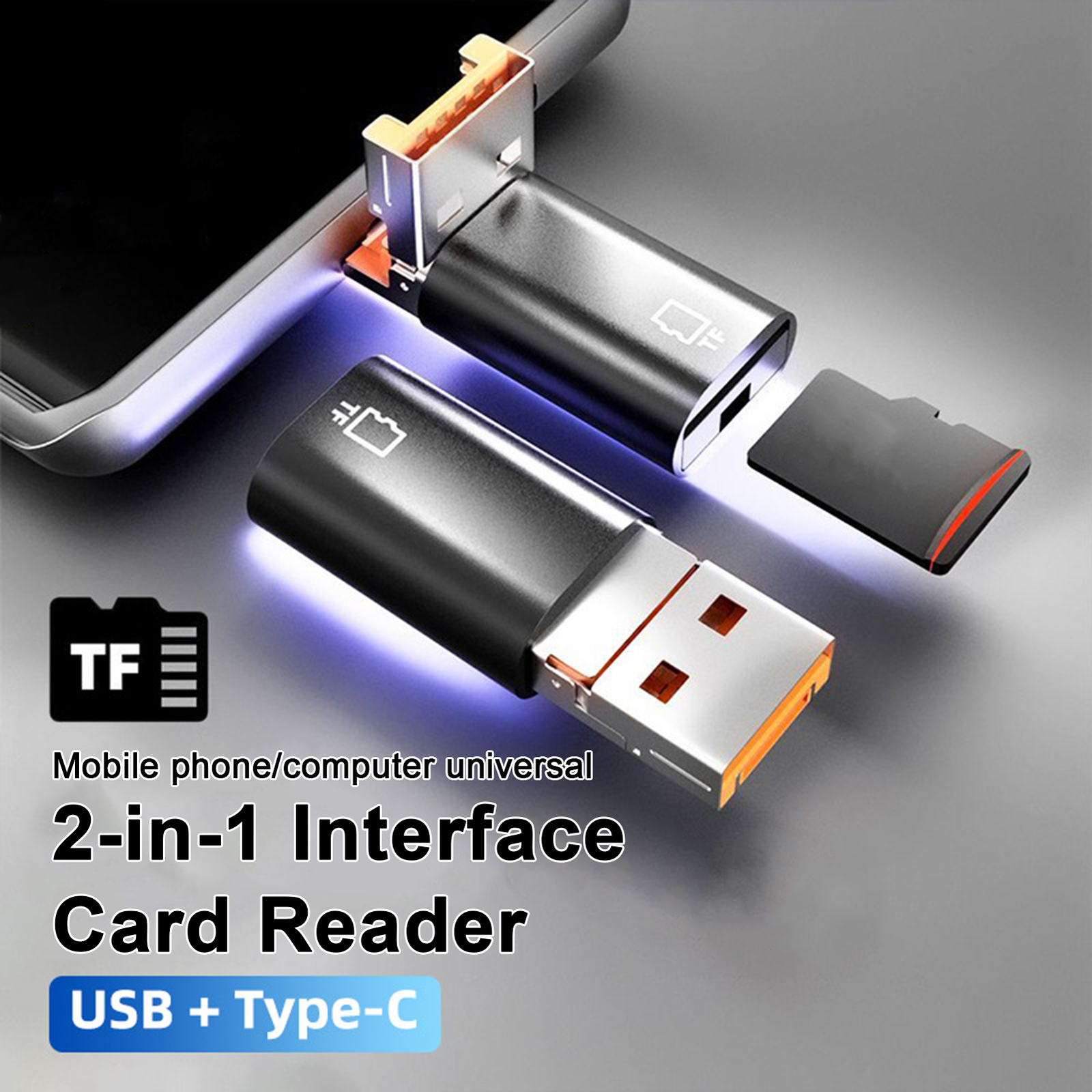 Sd Card Reader Mini Card Reader High-speed Size Usb Type-c Card for Devices-image