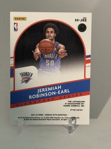 2021-22 Donruss Optic Jeremiah Robinson-Earl RC Signature Series HOLO Auto B913 - Picture 4 of 6
