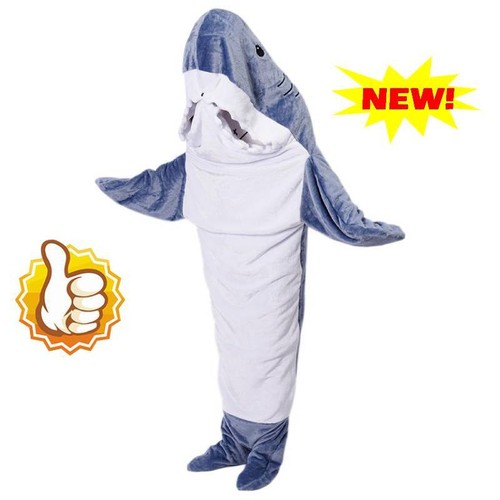 Shark Blanket Adult Wearable;Super Soft-Cozy Flannel Hoodie Shark Sleeping-Bag- - Bild 2 von 15