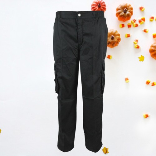 Mens Elastic Waist Casual Dress Cargo Pants Workwear Trousers Work Pant - Picture 6 of 9