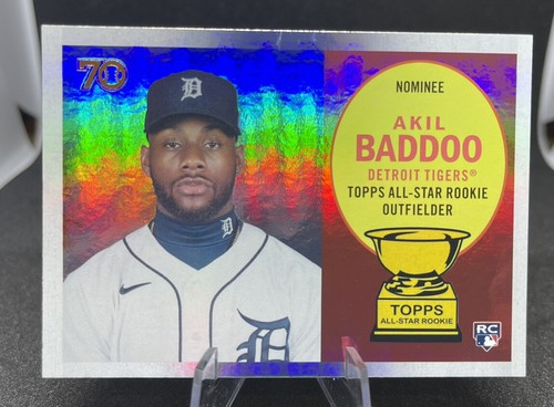 2021 Topps All-Star Rookie Cup Akil Baddoo 77 Rookie Variation SP Foil Tigers RC - 第 1/2 張圖片