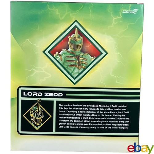 Super7 Ultimates MightyMorphin Power Rangers Imperial Gold Glow Lord Zedd Figure - Picture 12 of 21