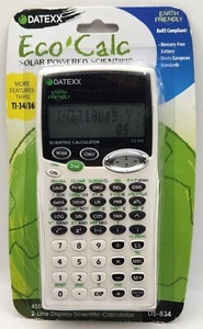 Calculatrice scientifique Datexx DS-834 SOLAR-BATTERY - BRAND NEW / SEALED