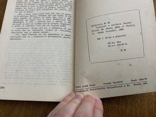 OLD ALBANIAN BOOK GJAHTARET E GORILLAVE #359 BY R. M. BALLANTAJN - Picture 18 of 19