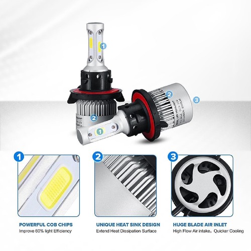 H13 LED Headlight+H10 Fog Light Combo for Ford F-450 F-550 Super Duty 2005-2015 - Picture 5 of 12
