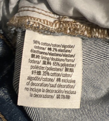Pantaloncini donna rosa Victorias Secret taglio alto denim cotone grezzo taglia 8 - Foto 7 di 7