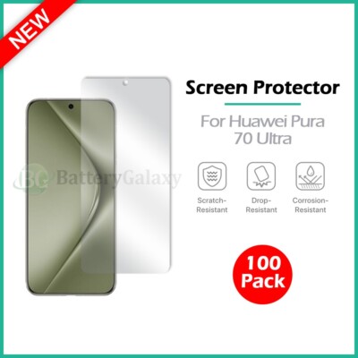 100-Pack LCD Ultra Clear Hydrogel Film Screen Protector for Huawei Pura 70 Ultra