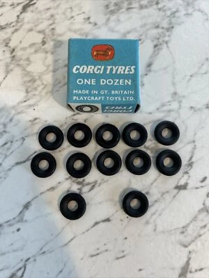 12 X Corgi Replacement Tyres Brand New Play Raft Toys 17mm No 1451 Land Rover