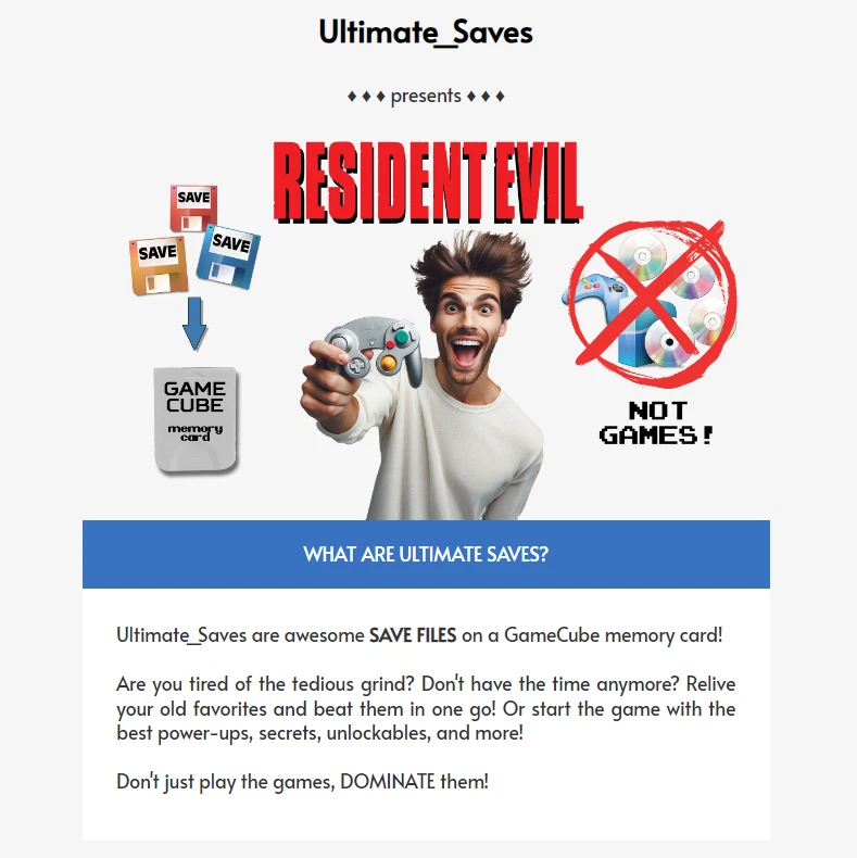 RESIDENT EVIL 0 1 2 3 4 | 100% Unlocked MEMORY CARD SAVES | Nintendo GAMECUBE - Image 2 of 4