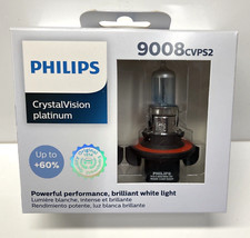 2x-Philips 9008 CrystalVision Platinum Headlight Lamp Bulb