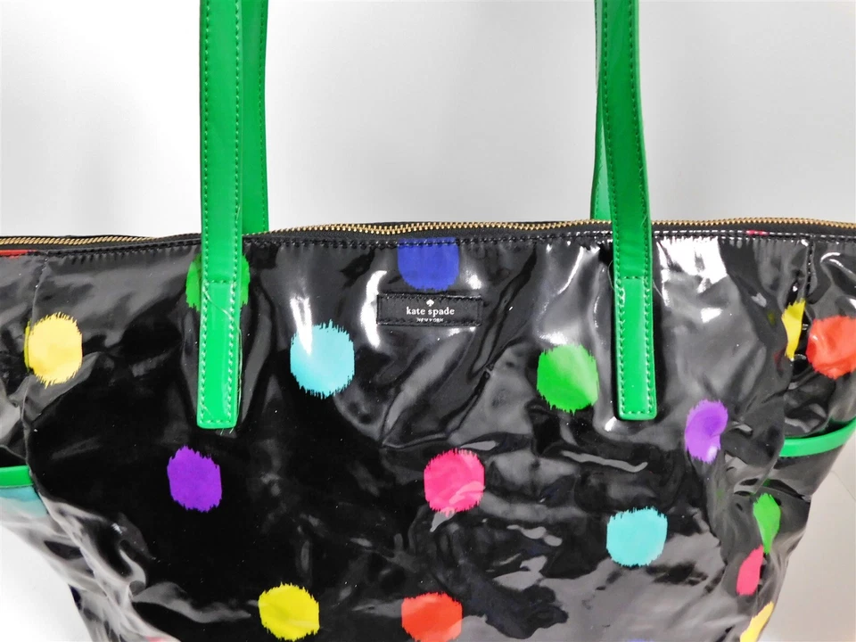 Bolso de Mano Kate Spade Azul Marino Multi Lunares Bebé Pañales Foto 3 de 4