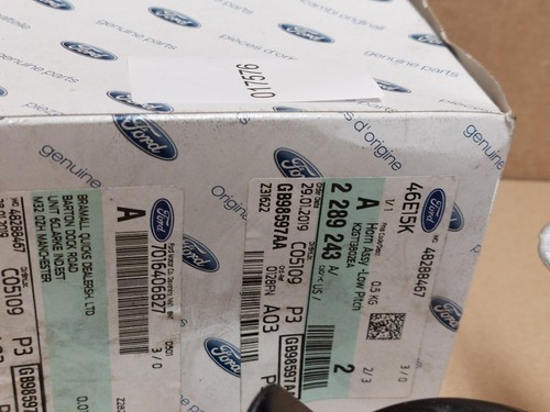 Segnale clacson tono nota passo basso Ford Edge 2019-2020 2289243 originale NUOVO - Foto 6 di 9