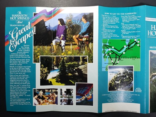 Brochures 1988 Harrison Hot Springs Hotel BC Lot of 4 Pcs Pamphlets Receipt VTG - Picture 8 of 12