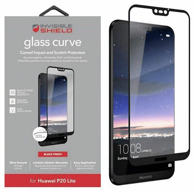 Zagg Complet 3D Noir Bord Verre Trempé pour P20 Lite Mat 20 Pro Facile Apply - Photo 1/3