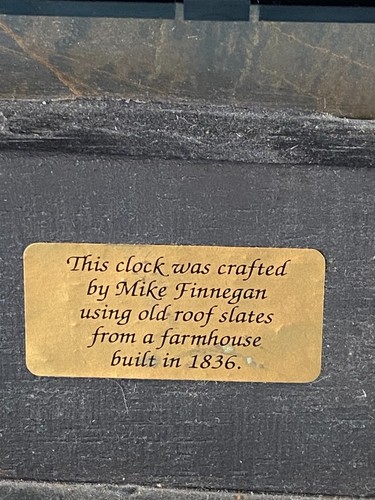 Clock Made From Antique Farmhouse Roof Slate - Picture 9 of 10