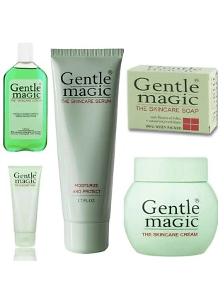 Gentle Magic Skincare ORIGINAL Combo Set Of 5 Soap Lotion Serum Cream And Mask