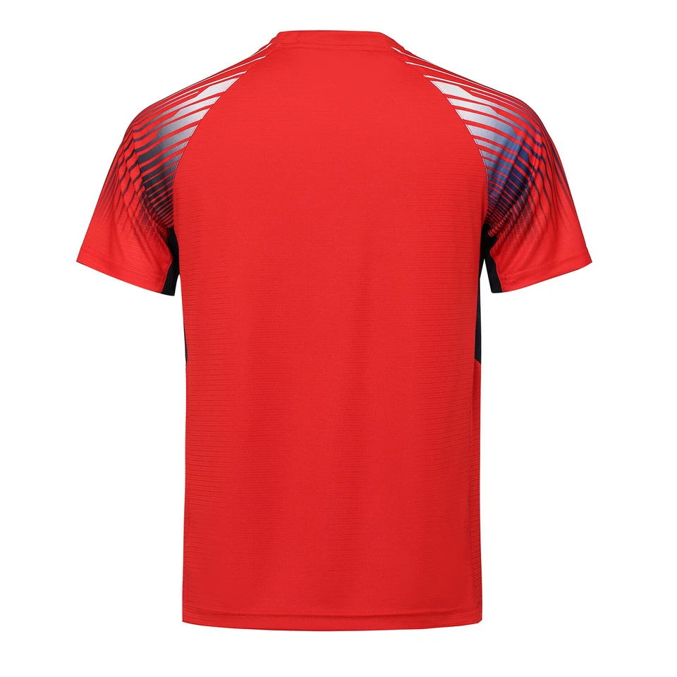 Camiseta Adulto Infantil Li-Ning Esportes Manga Curta Roupas de Tênis Badminton Usar - Imagem 4 de 4