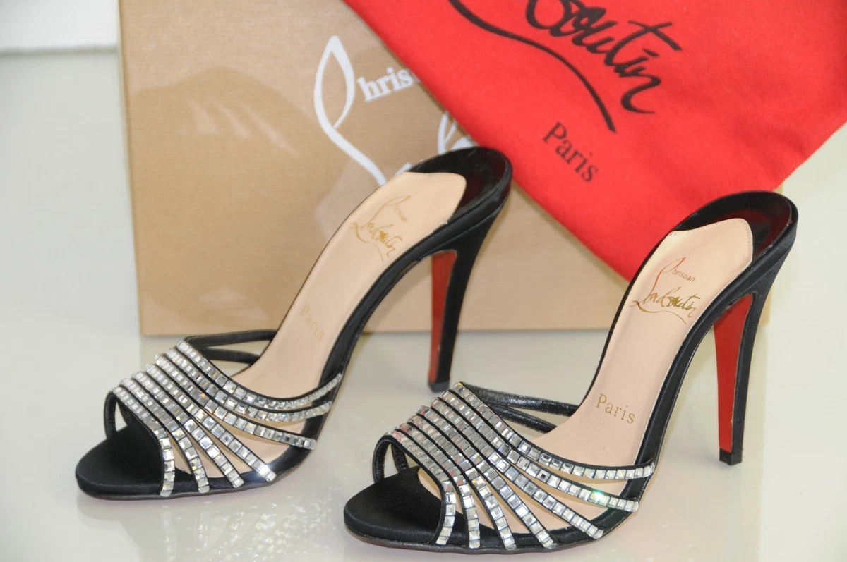 Eller Usikker Justerbar $1230 New Christian Louboutin DESIR STRASS Crystal Mules Sandals Shoes 37  37.5 | eBay