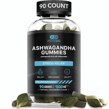 EFFECTIVE NUTRA Ashwagandha Gummies 1500mg | Stress Relief Immune Support Cal...