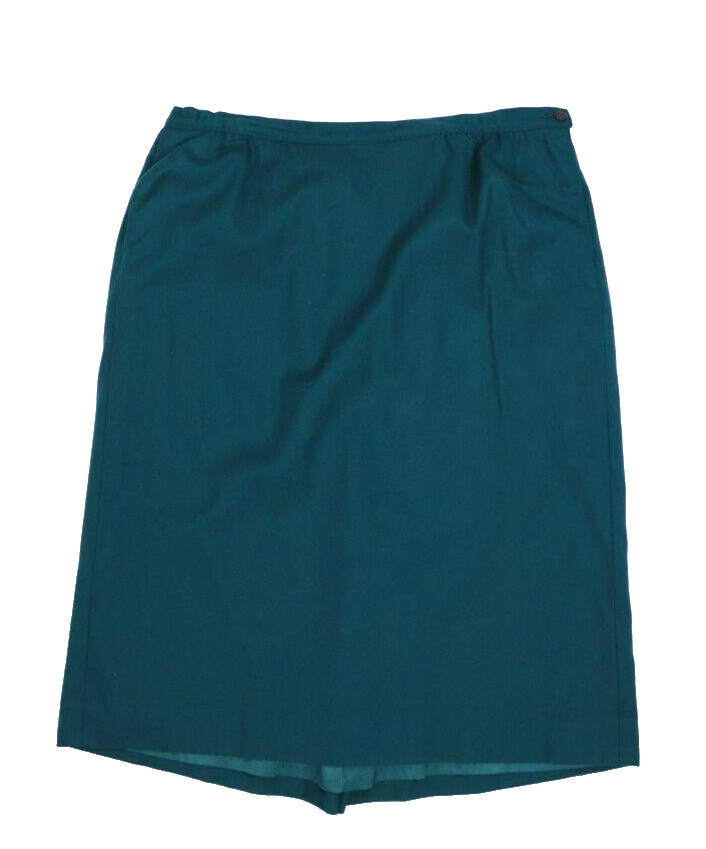 Vintage Pendleton Solid Green Side Button Wool A-… - image 1