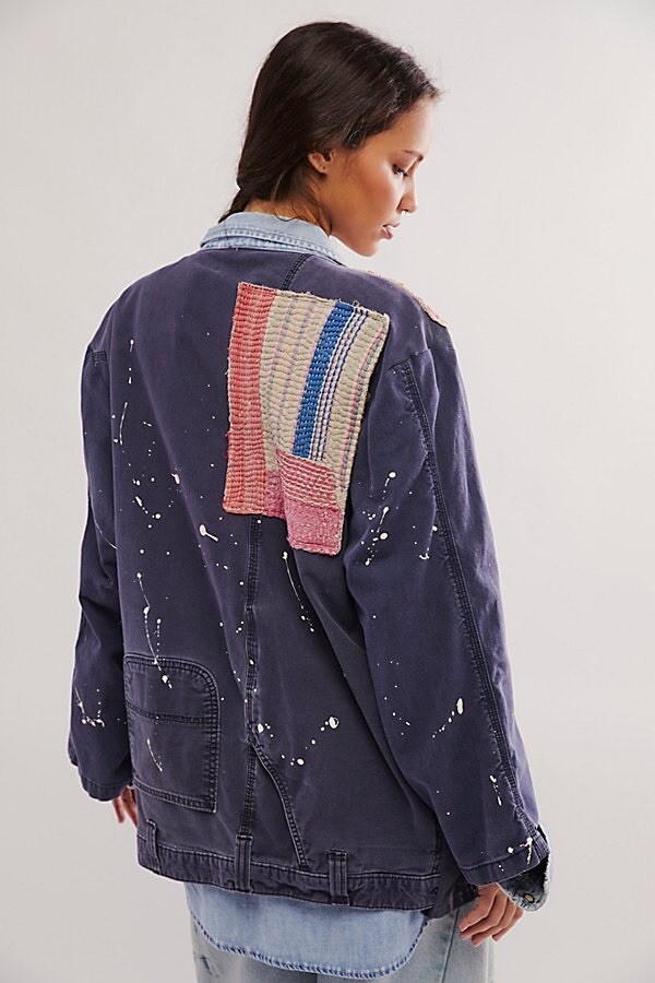 Free people Tricia Fix Carhartt Mixed Jacketレアハンドメイド Free People Tricia Fix Carhartt Mixed Jacket in Blue | Lyst