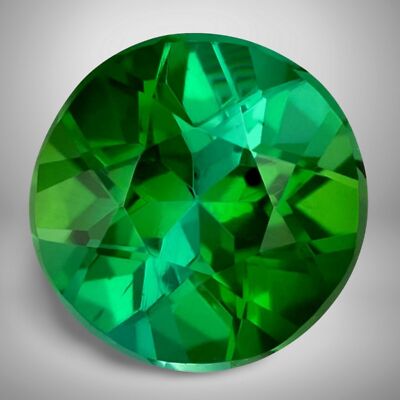 Green Tourmaline Round Cut Gemstone 2.1 Cts - 9 mm Vivid Precious Jewelry Gem