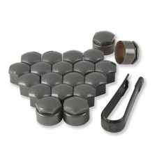 Peugeot Wheel Nut Covers Grey For 207 207cc 207sw 208 3008 306 307 308 20x17mm