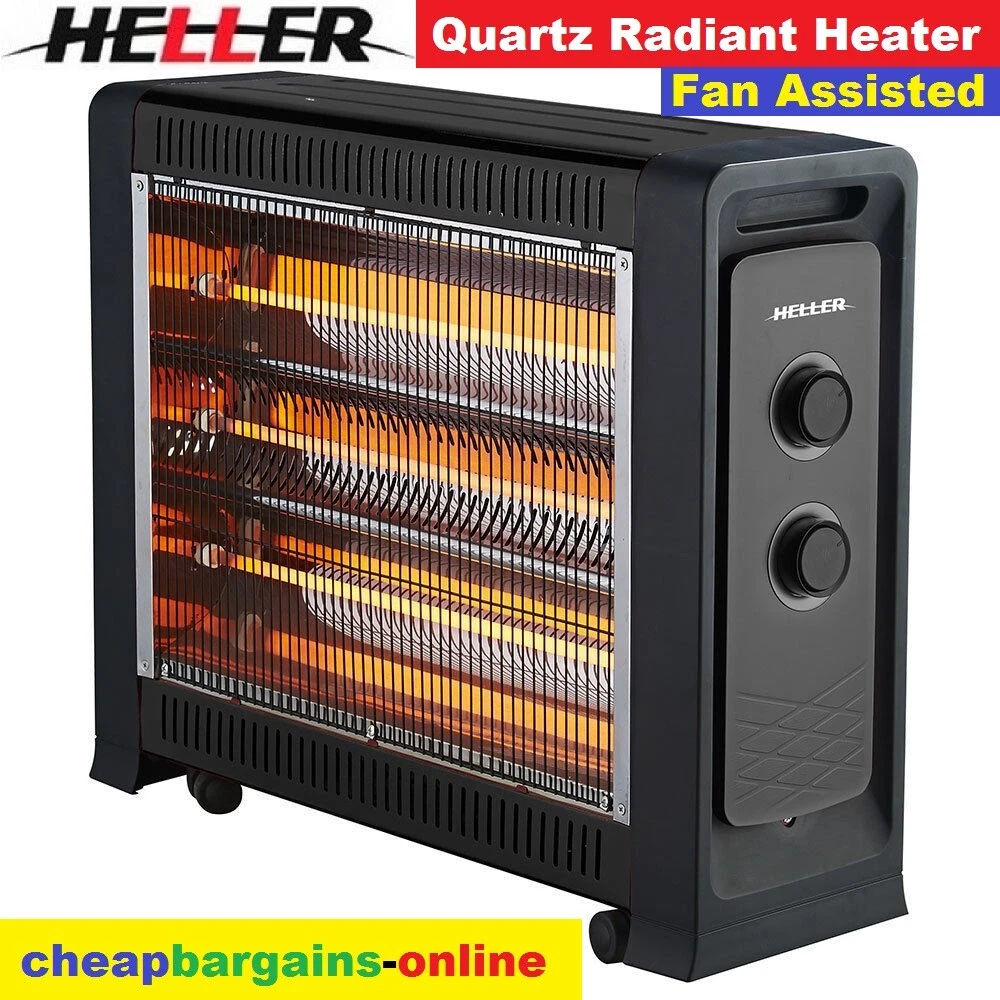 ELECTRIC RADIANT HEATER FAN ASSISTED HELLER PORTABLE 2400W THERMOSTAT  EFFICIENT | eBay