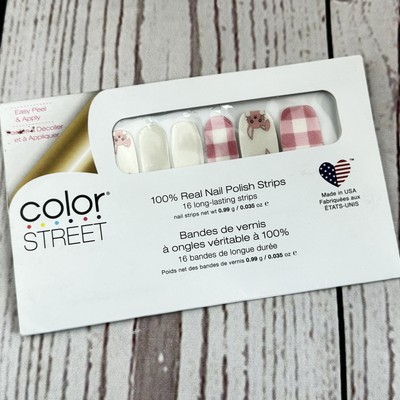 Color Street Funny Bunny Easter Nail Strips Limited Edition - Blue Pink 16 Piece