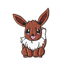 Cute Eevee Pokemon Embroidered Iron On Patch Cute Adorable Kawaii Style Badge