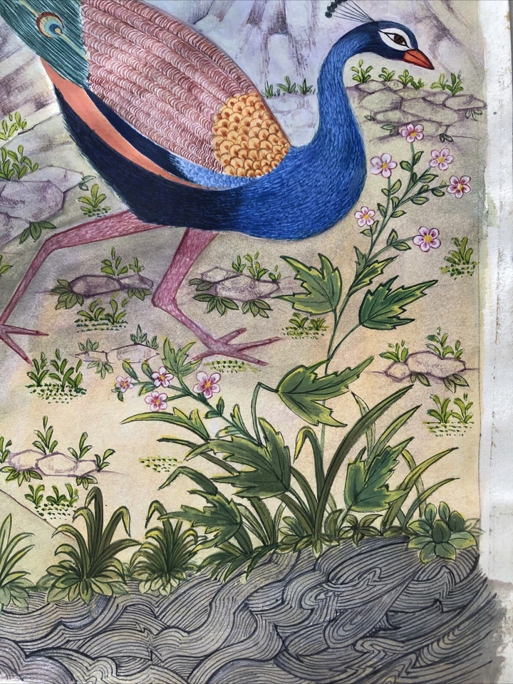 Persian Miniature Style Painting ORIGINAL FINE ART / 17x9 - Image 4 of 4