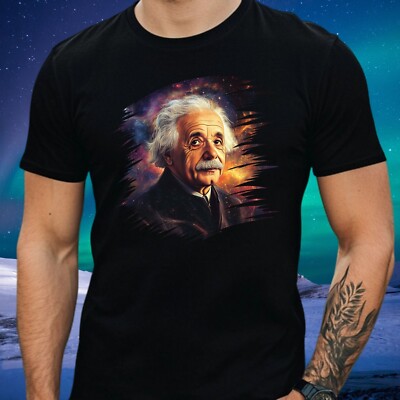 T-Shirt Herren Albert Einstein Motiv Baumwolle Größe S bis 5XL