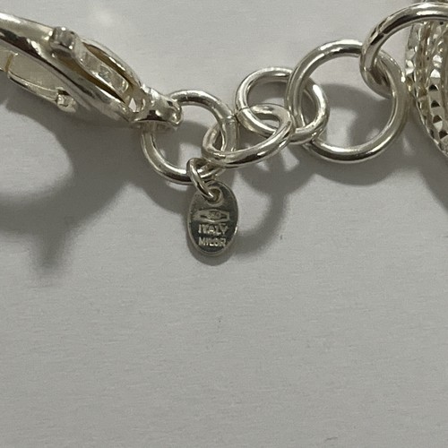 Sterling Silver Bold Multi Circle Bracelet Milor Italy - Picture 6 of 10