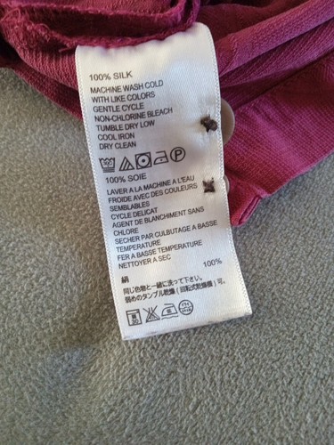 Tommy Bahama Herren Hawaiihemd Blumen Kurzarm weinrot Seide Large - Bild 6 von 13