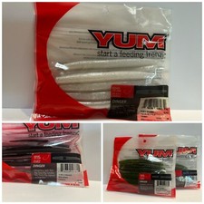 LOT OF 4 NEW YUM DINGER WORMS WATERMELON SEED + RED SHADE + PEARL (40 Dingers)