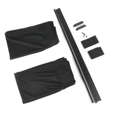 2Pcs Car Side Window Sunshades Interlock Visor Curtain Sun Block With ABS Tracks