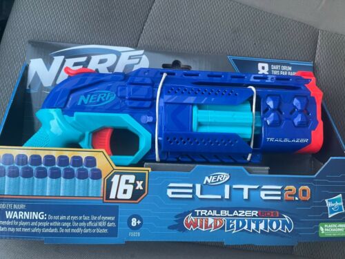 Nerf Elite 2.0 Trailblazer RD-8 Blaster, Wild Edition Color Design, 16 Nerf  Elite Darts 