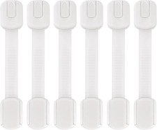 6 Pack Baby Safety Locks Adjustable Cabinet Drawer Fridge Locks 3M Adhesive