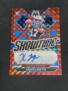 2024 Mosaic Showtime Signatures Red Prizm /199 Xavier Legette Rookie Auto RC