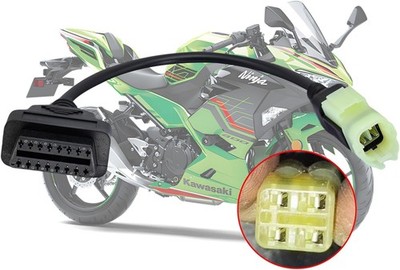 Diagnostic Cable Adapter for Motorcycle 4 Pin Conne Style: for Kawasaki 4pin-1